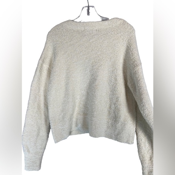 Sanctuary From Anthropologie Plush Volume Sleeve Crew Neck Sweater Size L - Picture 4 of 8